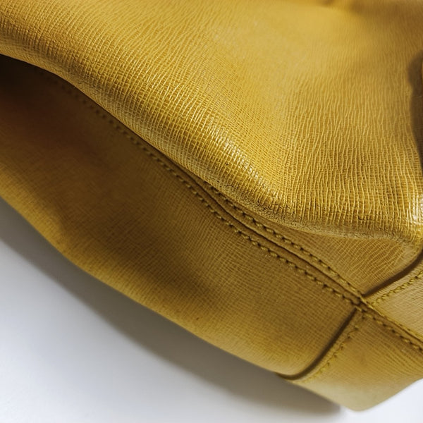 Calfskin Top Handle Bag Yellow