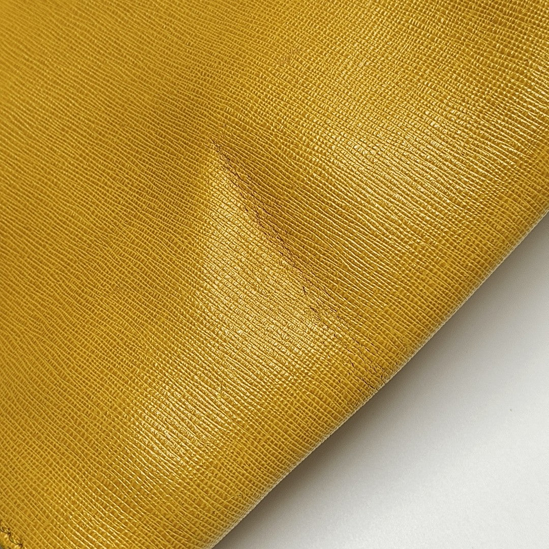 Calfskin Top Handle Bag Yellow