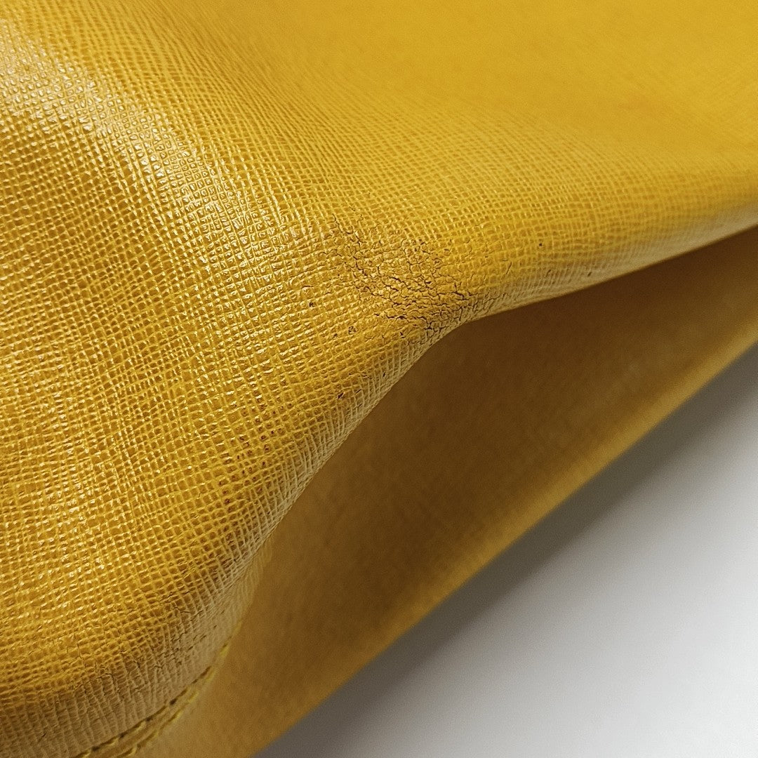 Calfskin Top Handle Bag Yellow