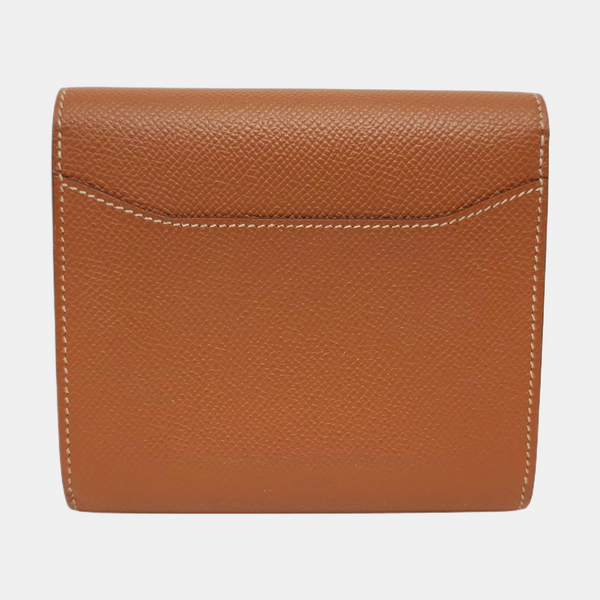 Authenticated pre-owned  Constance Slim Epsom Brown Wallet - Wallet at Looply