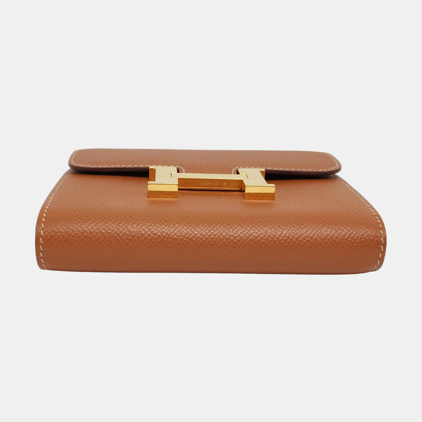 Authenticated pre-owned  Constance Slim Epsom Brown Wallet - Wallet at Looply