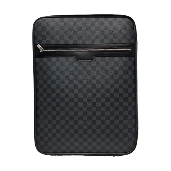 Authenticated pre-owned  Pegase 55 Damier Graphite Coated Canvas Black - Luggage at Looply