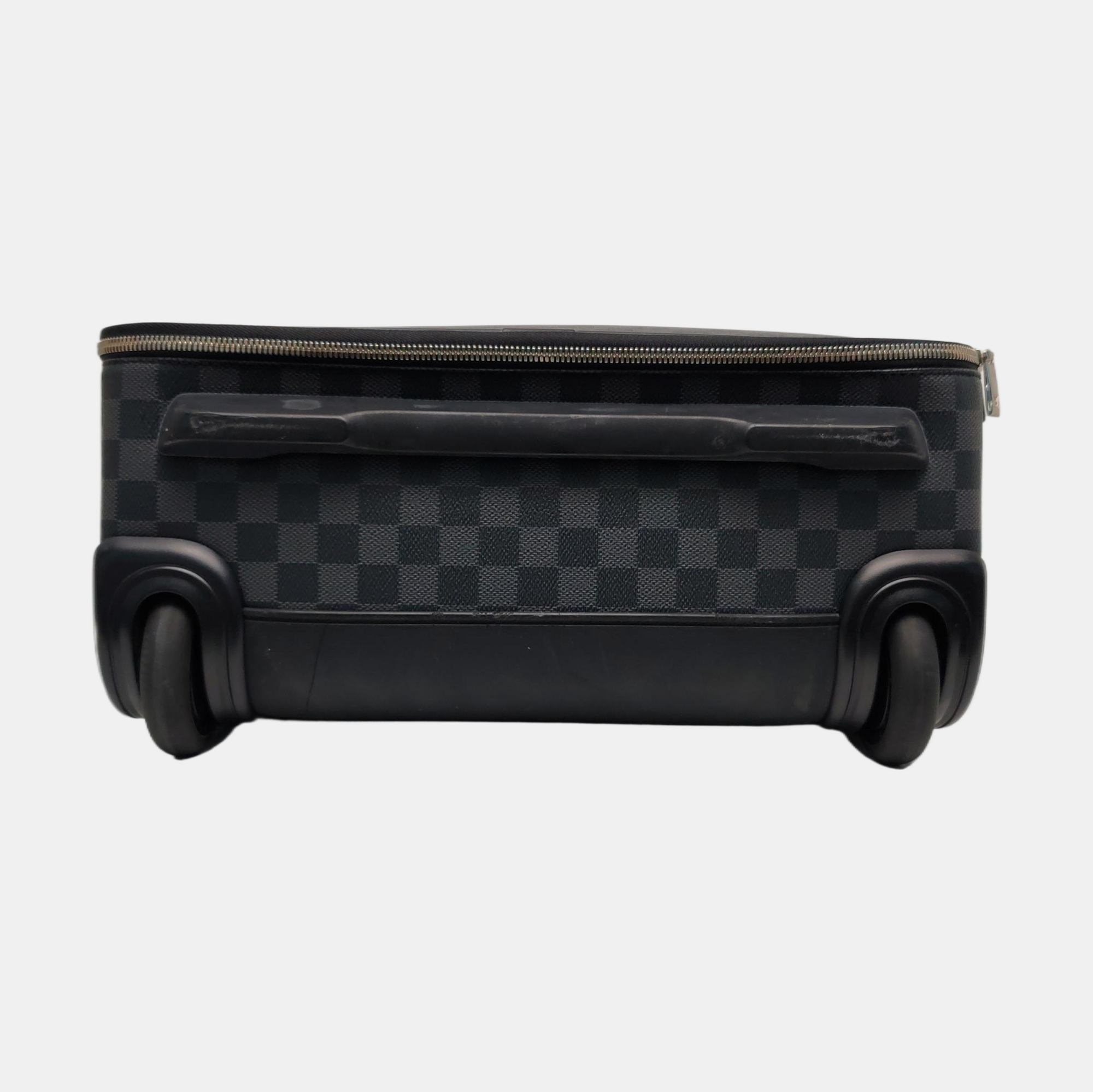 Authenticated pre-owned  Pegase 55 Damier Graphite Coated Canvas Black - Luggage at Looply