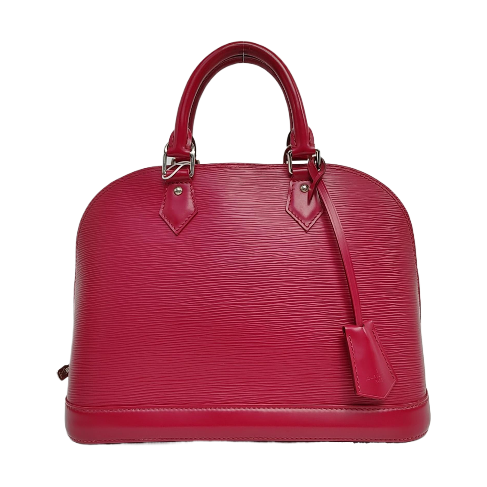 Authenticated pre-owned  Alma PM Epi Burgundy - Top Handle Bag at Looply