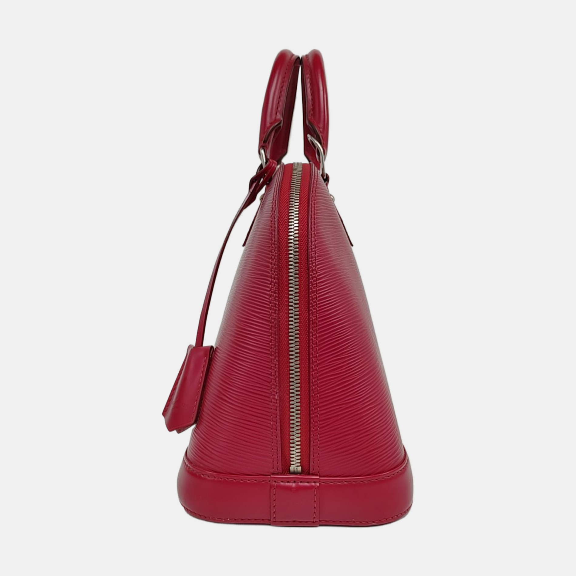 Authenticated pre-owned  Alma PM Epi Burgundy - Top Handle Bag at Looply
