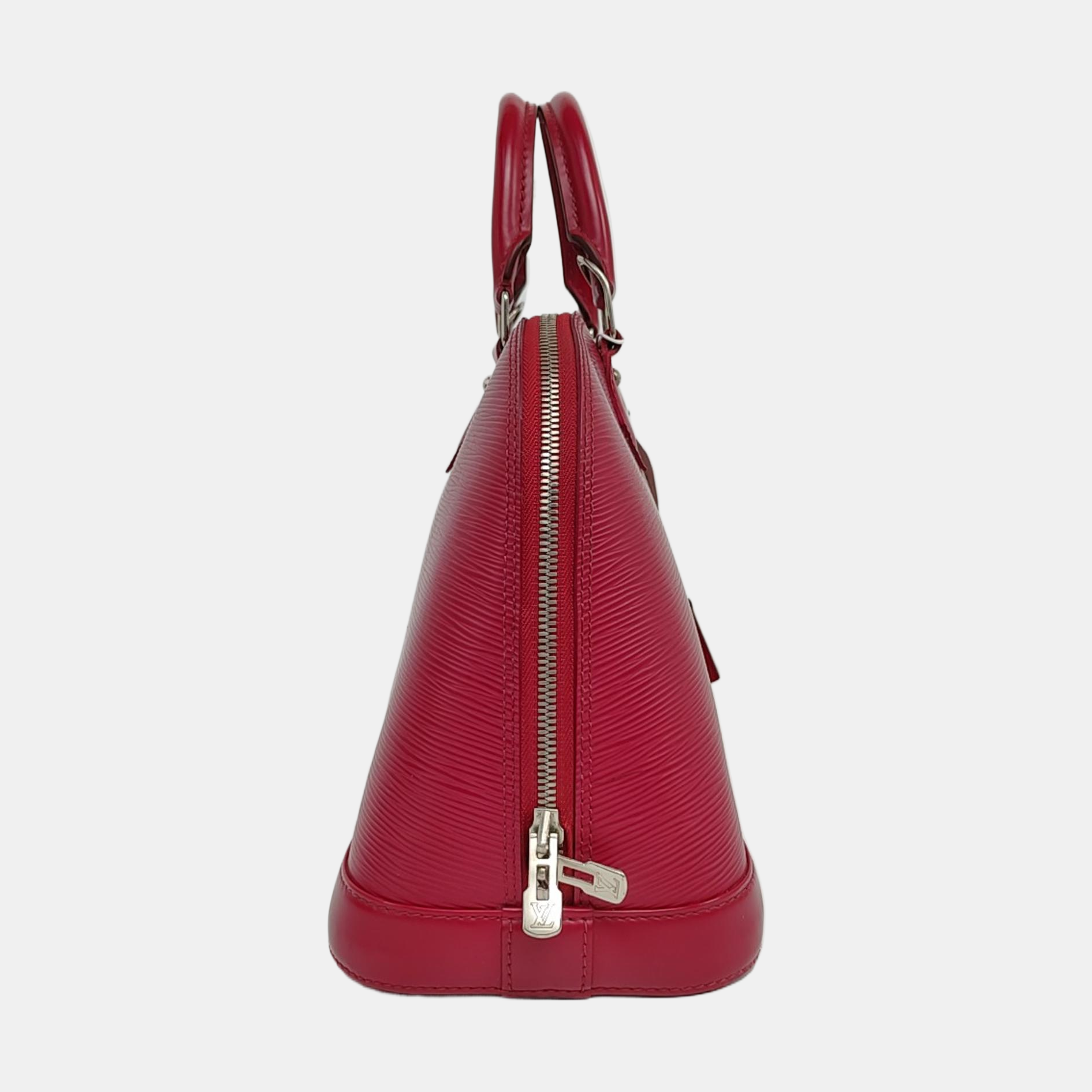 Authenticated pre-owned  Alma PM Epi Burgundy - Top Handle Bag at Looply