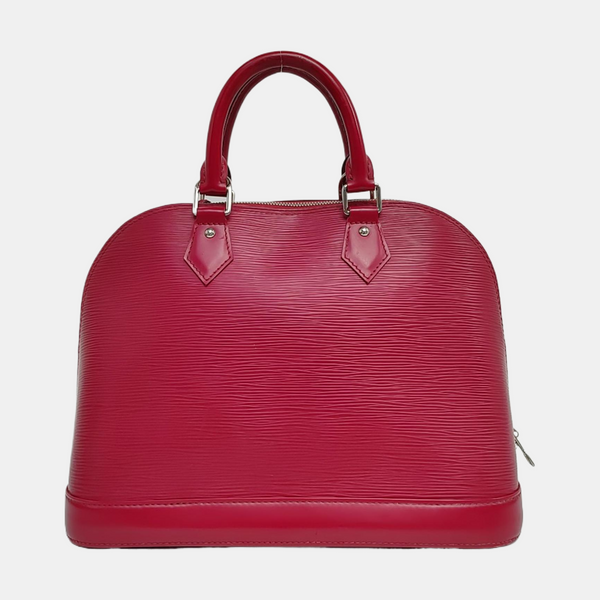 Authenticated pre-owned  Alma PM Epi Burgundy - Top Handle Bag at Looply