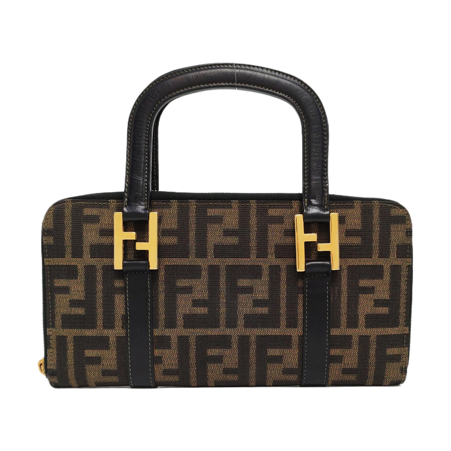 Canvas Top Handle Bag Brown