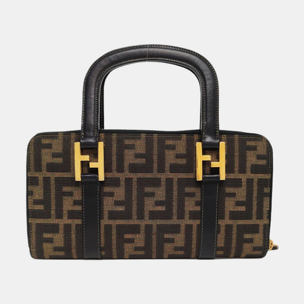 Canvas Top Handle Bag Brown