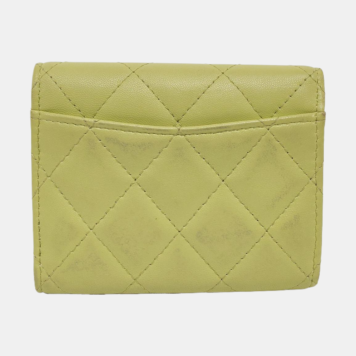 Authenticated pre-owned  Classic Flap Quilted Lambskin Green Wallet - Wallet at Looply