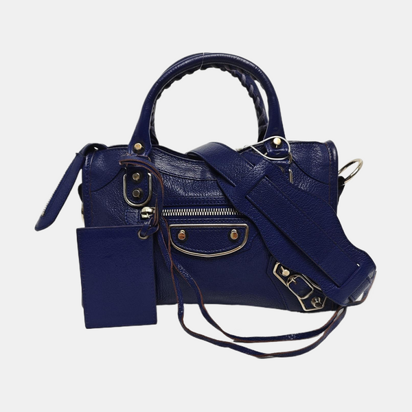 Classic Metallic Edge City Mini Lambskin Purple