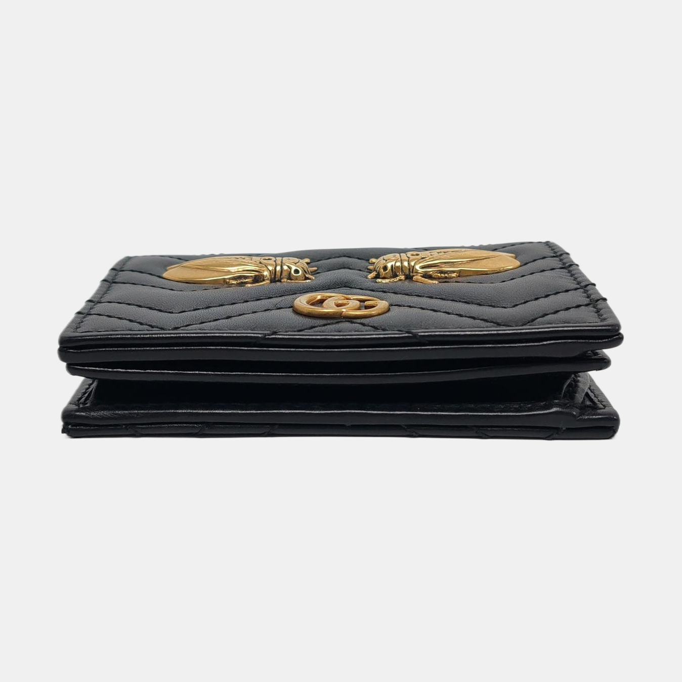 Authenticated pre-owned  GG Marmont Calfskin Black Wallet - Wallet at Looply