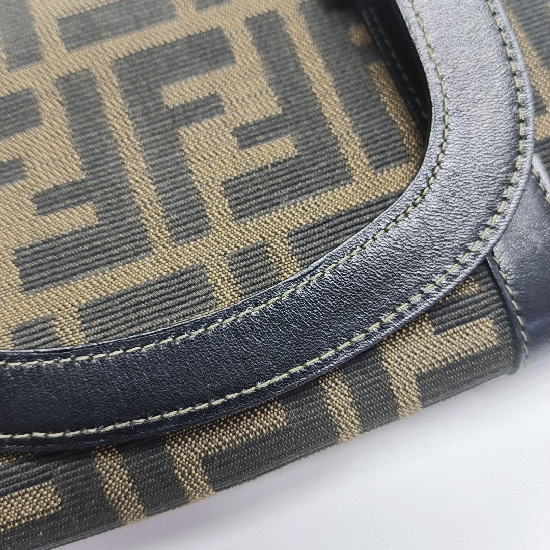 Canvas Top Handle Bag Brown