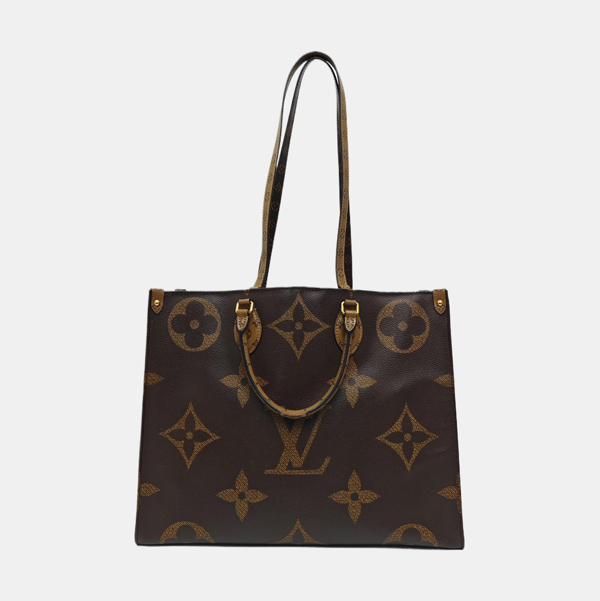 Authenticated pre-owned  Onthego GM Monogram Coated Canvas Brown - Shoulder Bag at Looply