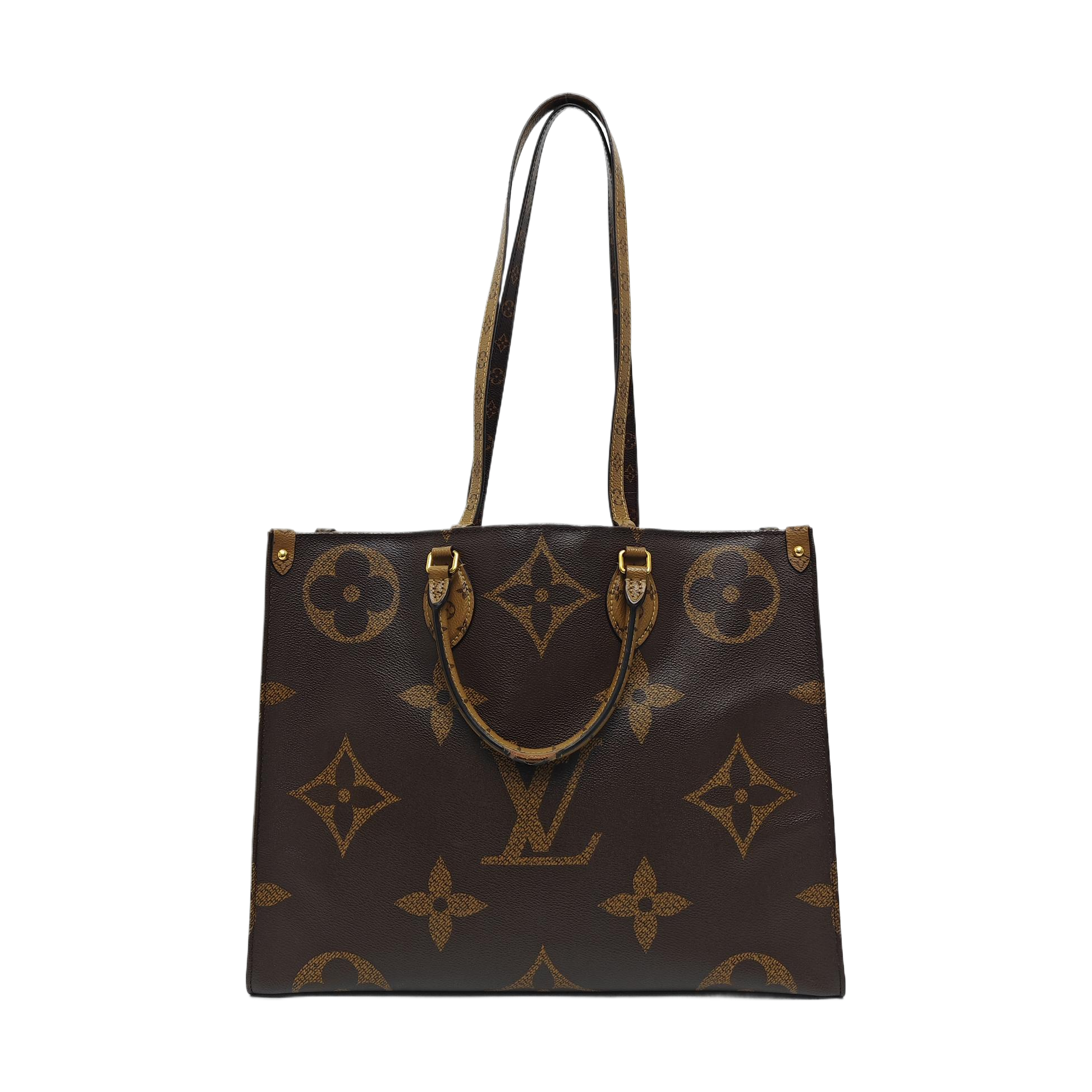 Authenticated pre-owned  Onthego GM Monogram Coated Canvas Brown - Shoulder Bag at Looply