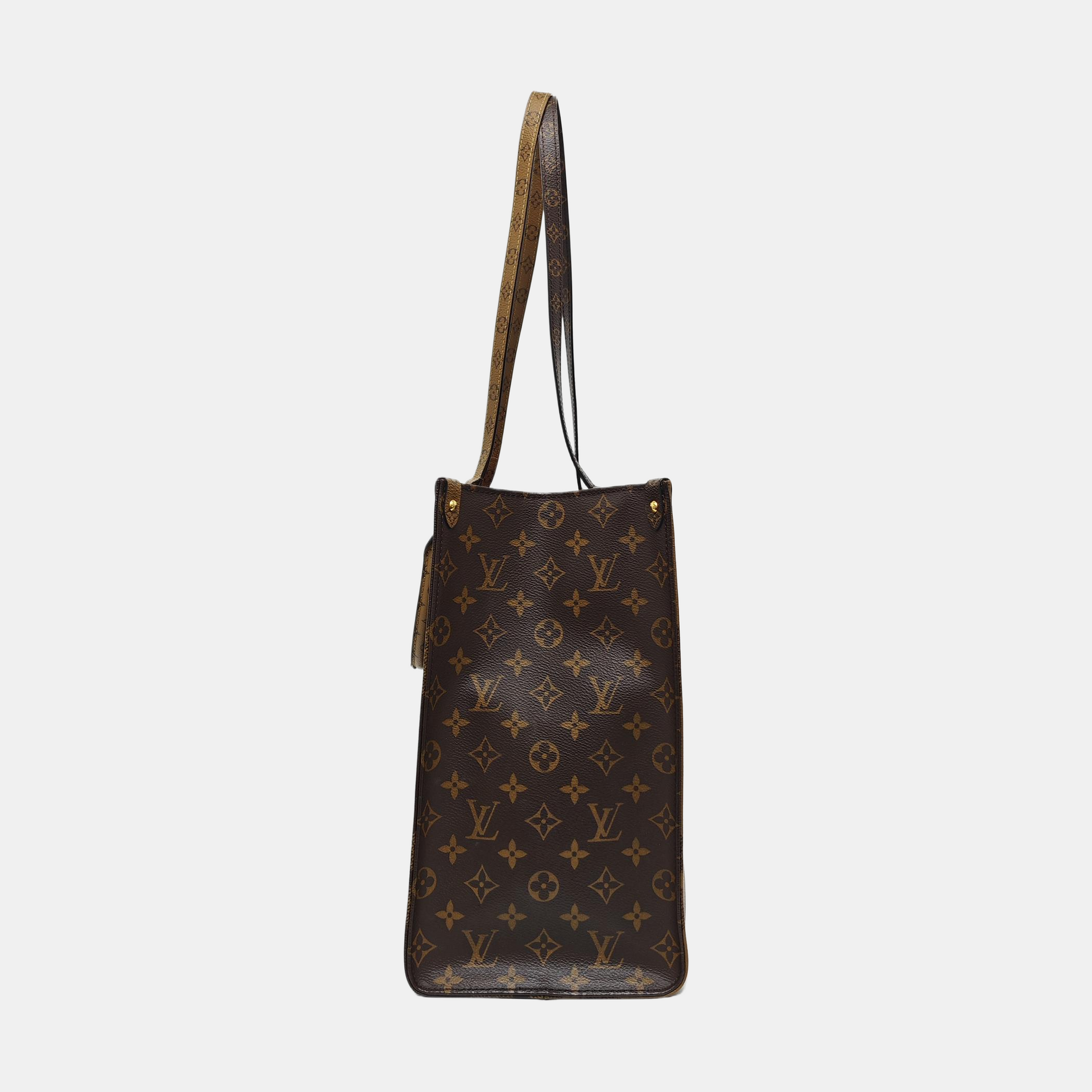 Authenticated pre-owned  Onthego GM Monogram Coated Canvas Brown - Shoulder Bag at Looply