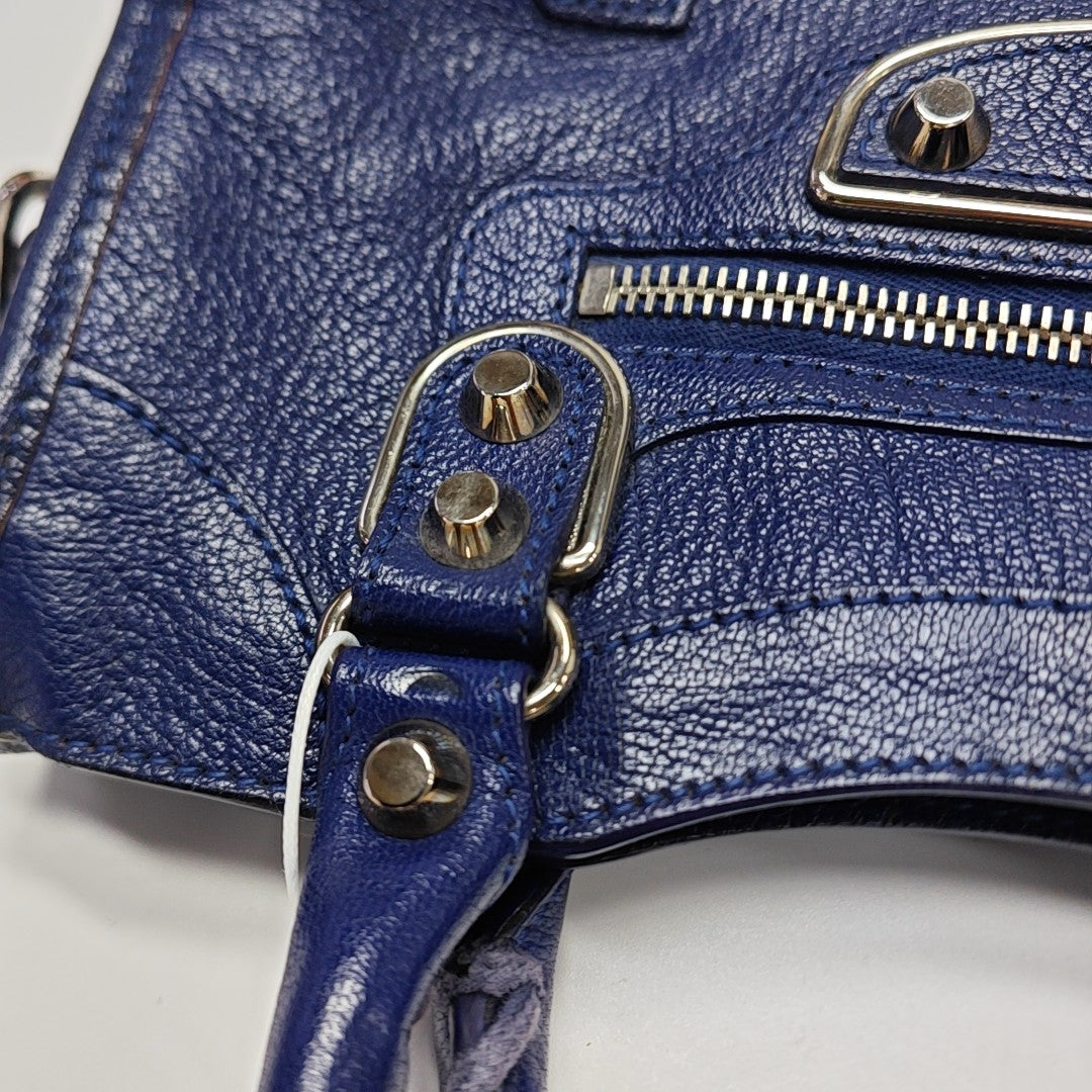 Classic Metallic Edge City Mini Lambskin Purple