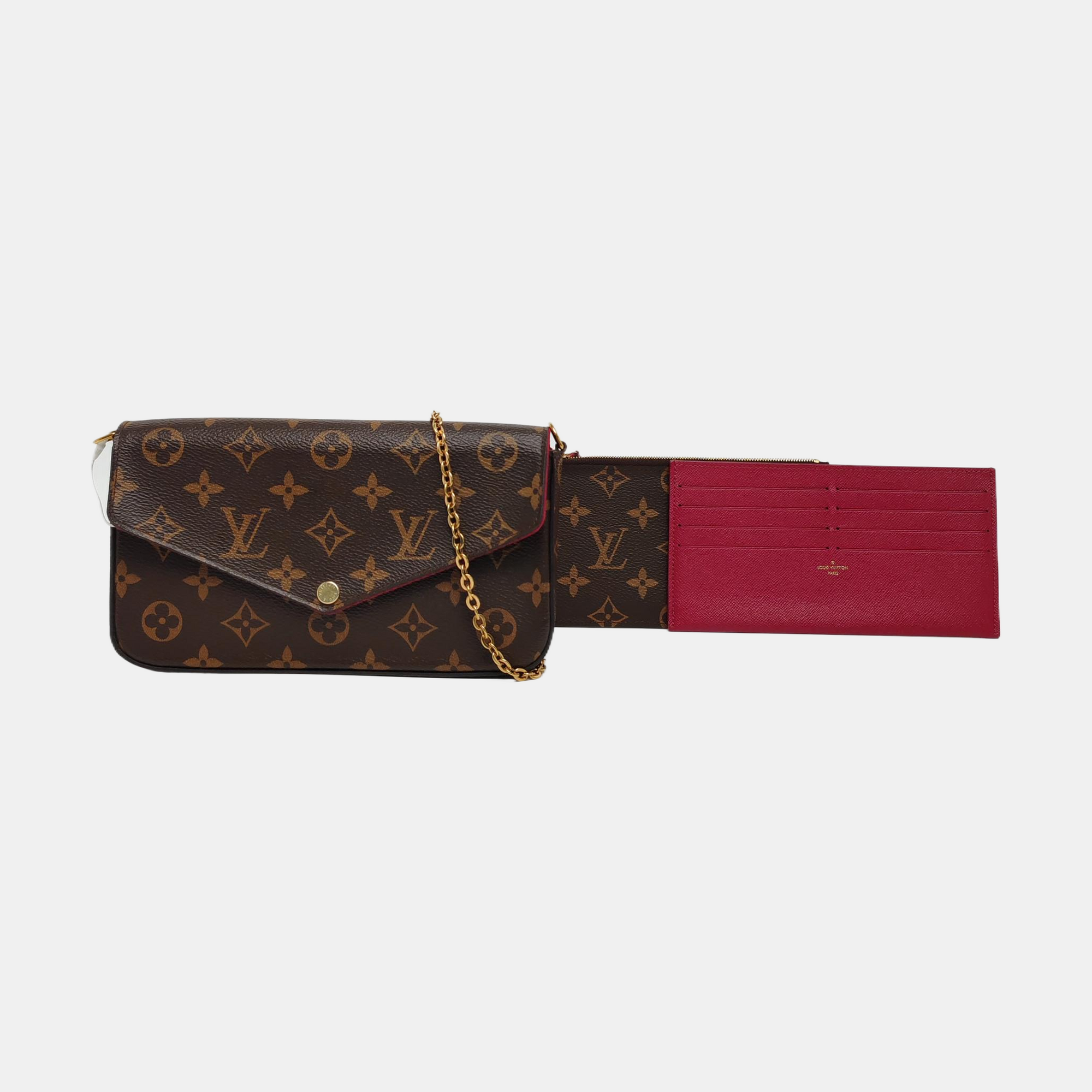 Authenticated pre-owned  Félicie Monogram Coated Canvas Brown - Crossbody Bag at Looply