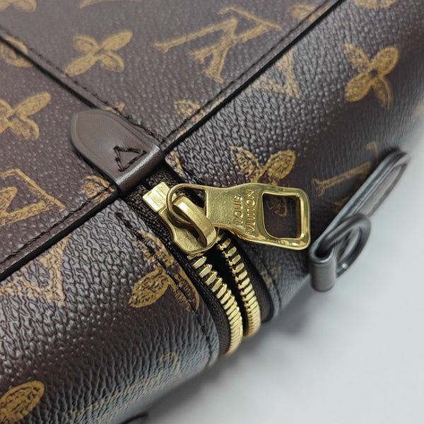 VERTICAL BOX TRUNK Monogram Coated Canvas Brown