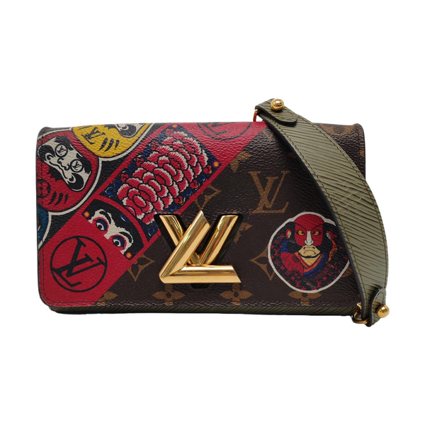 Authenticated pre-owned  Twist Monogram Coated Canvas Brown - Shoulder Bag at Looply