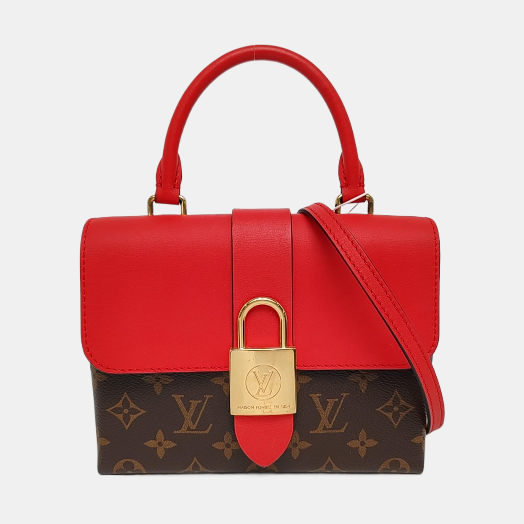 Authenticated pre-owned  Locky BB Monogram Coated Canvas Red - Shoulder Bag at Looply