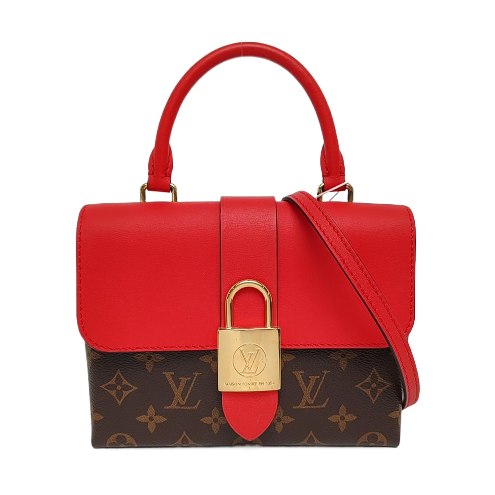 Authenticated pre-owned  Locky BB Monogram Coated Canvas Red - Shoulder Bag at Looply