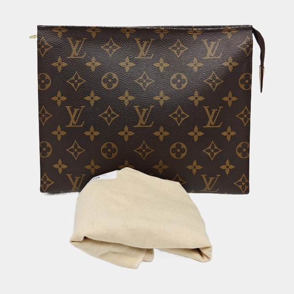 TOILET POCKET 26 Monogram Coated Canvas Brown