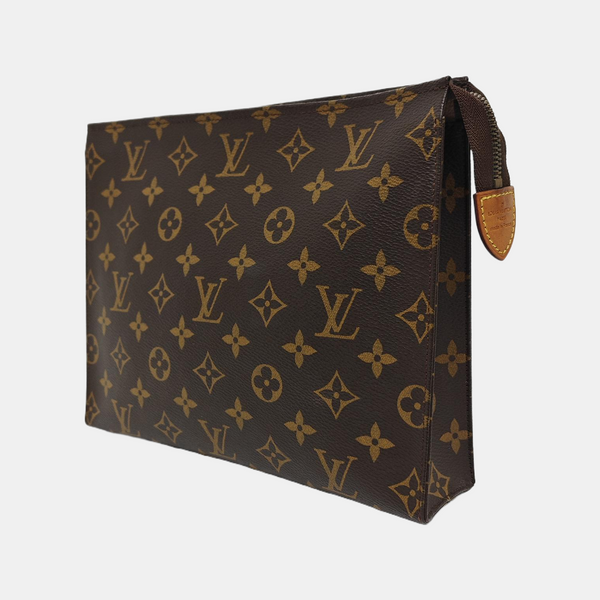 TOILET POCKET 26 Monogram Coated Canvas Brown