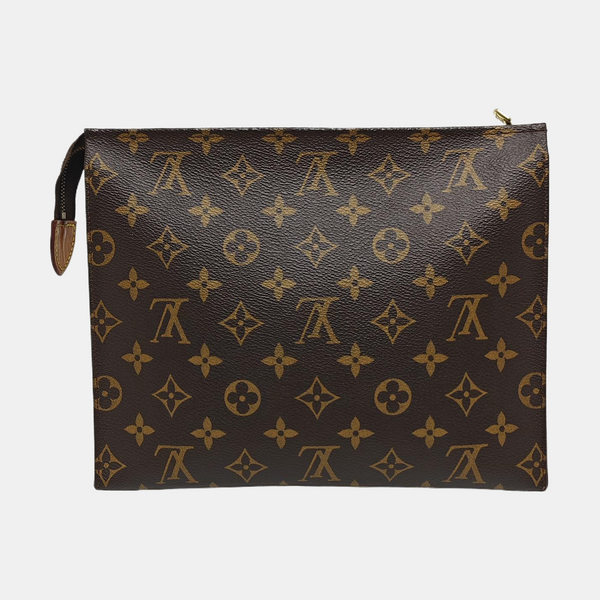 TOILET POCKET 26 Monogram Coated Canvas Brown