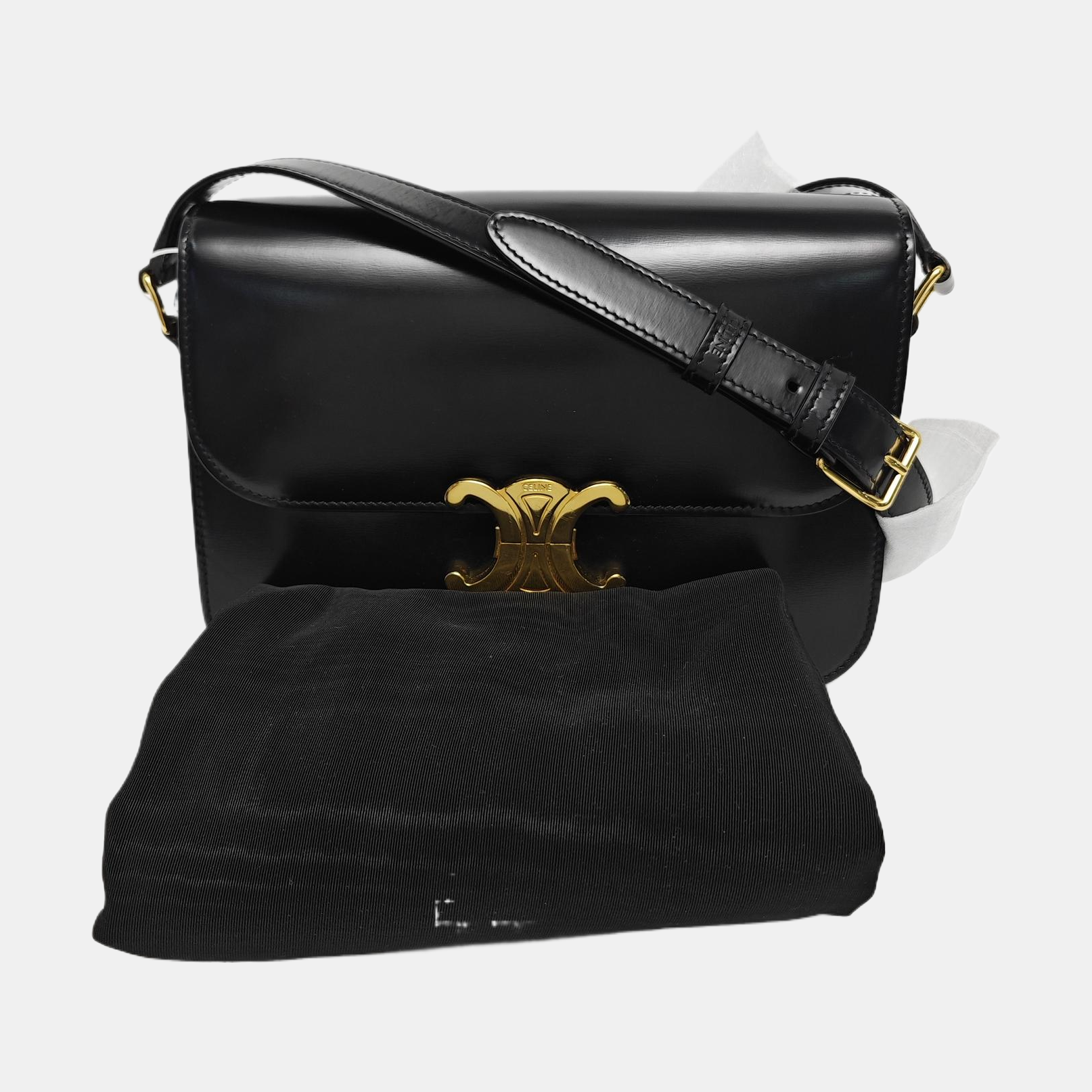 TRIOMPHE Small Calfskin Black