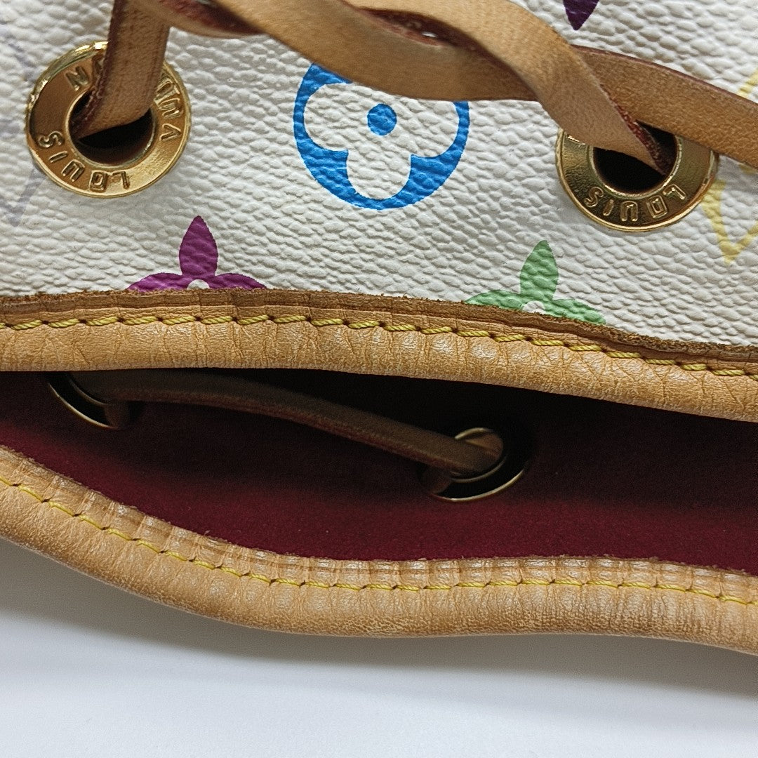 NÉONOÉ MM Monogram Coated Canvas White
