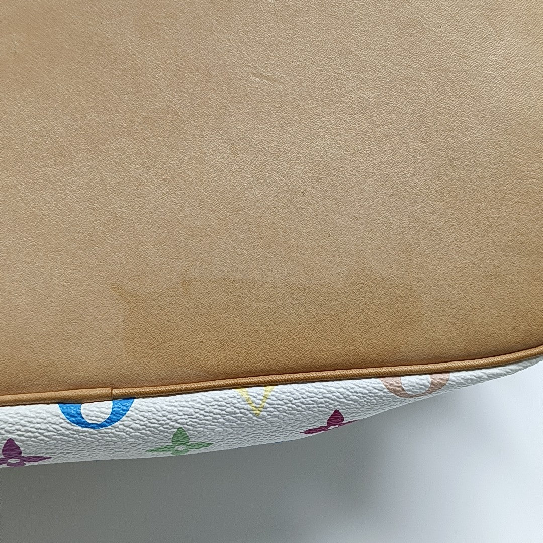 NÉONOÉ MM Monogram Coated Canvas White