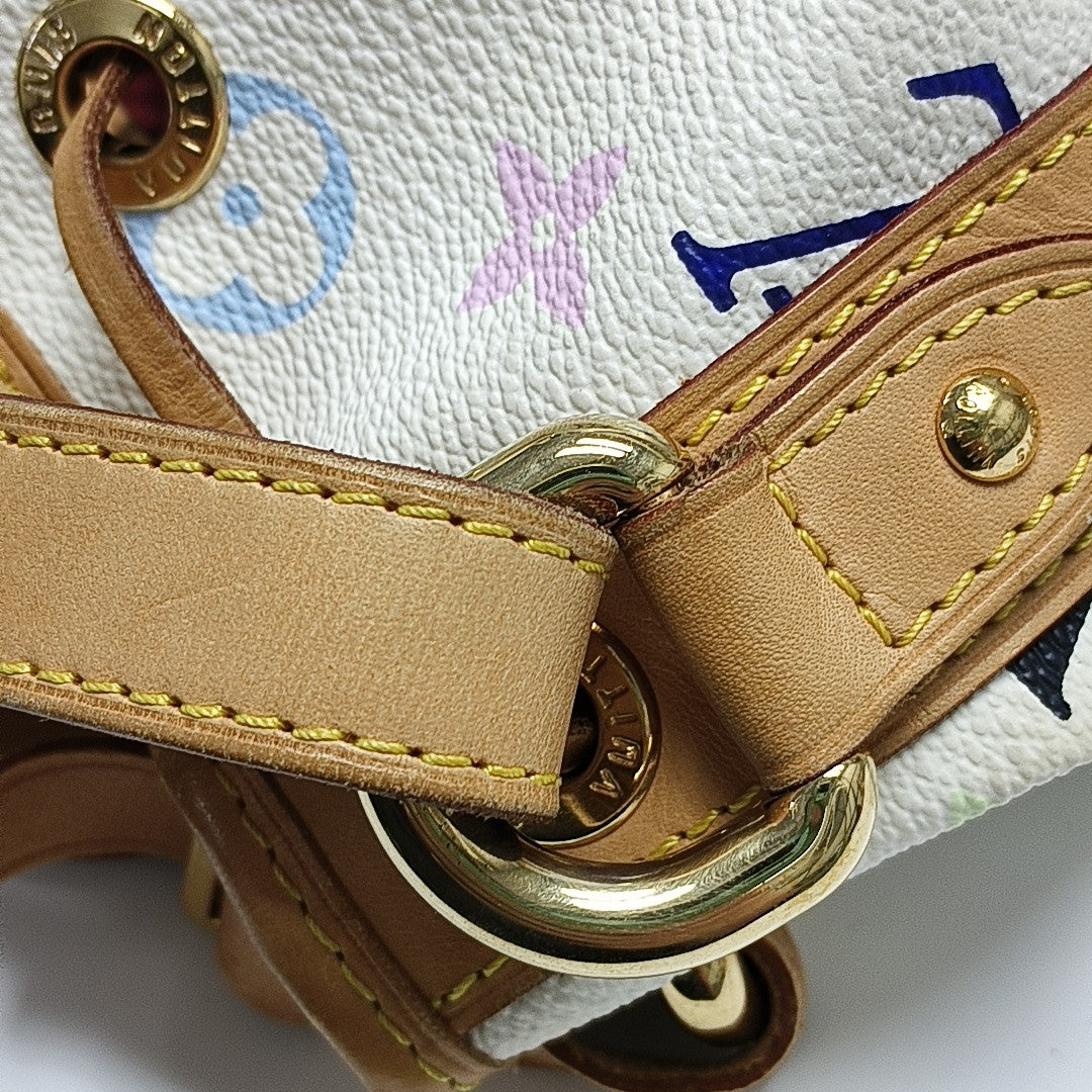 NÉONOÉ MM Monogram Coated Canvas White