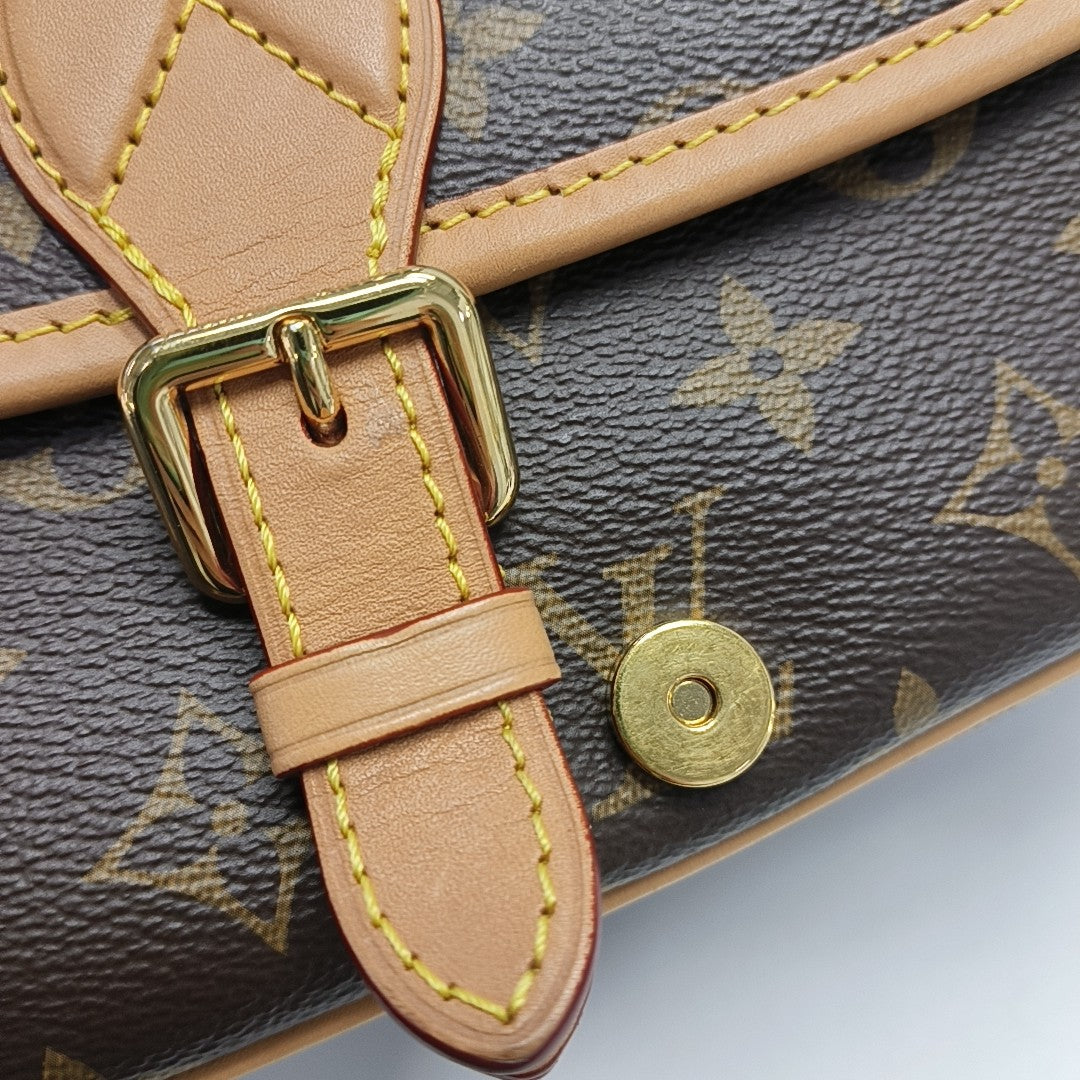 DIANE Monogram Coated Canvas Brown