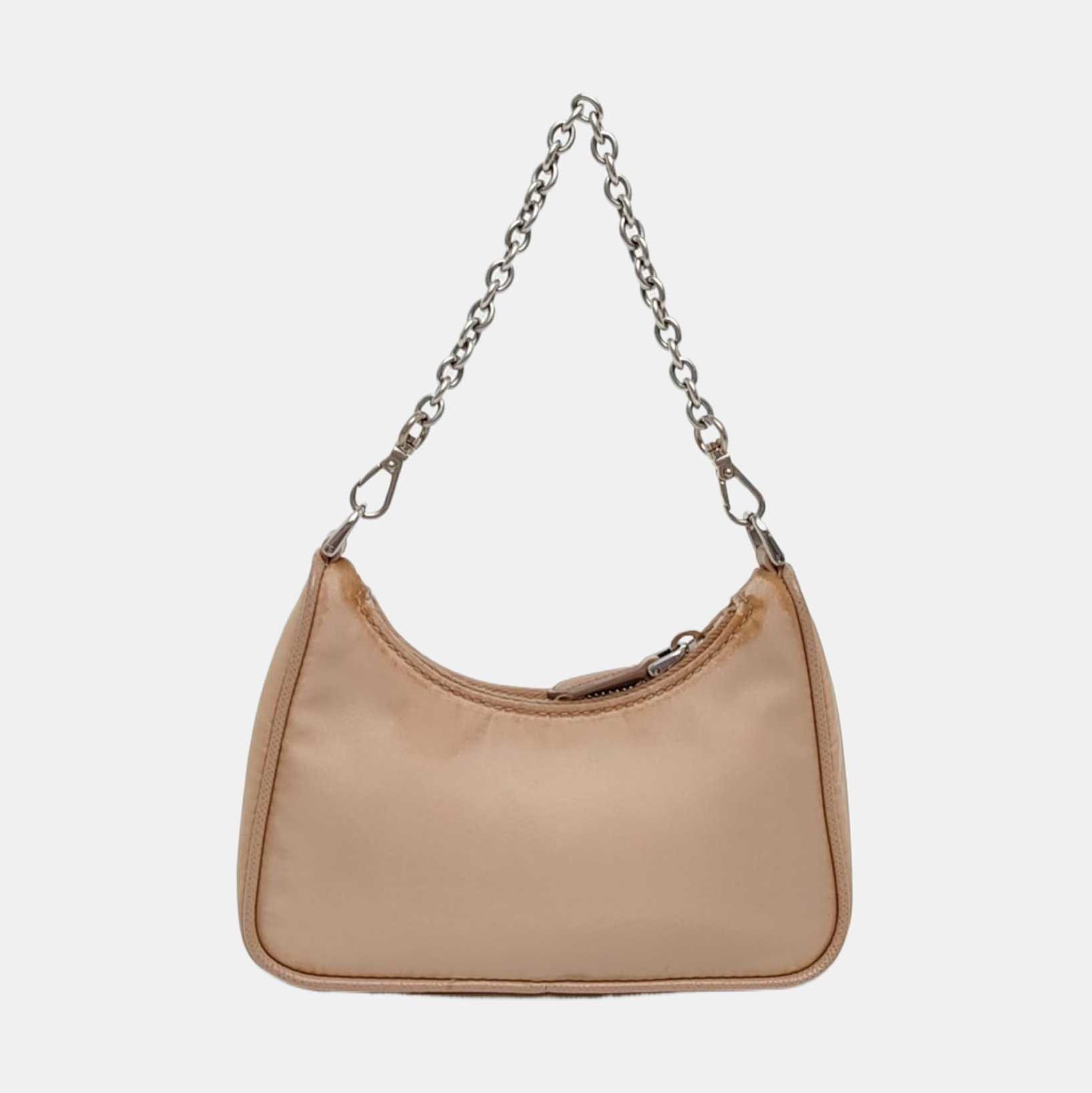Authenticated pre-owned  Re-edition Nylon Beige - Shoulder Bag at Looply