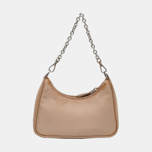 Authenticated pre-owned  Re-edition Nylon Beige - Shoulder Bag at Looply