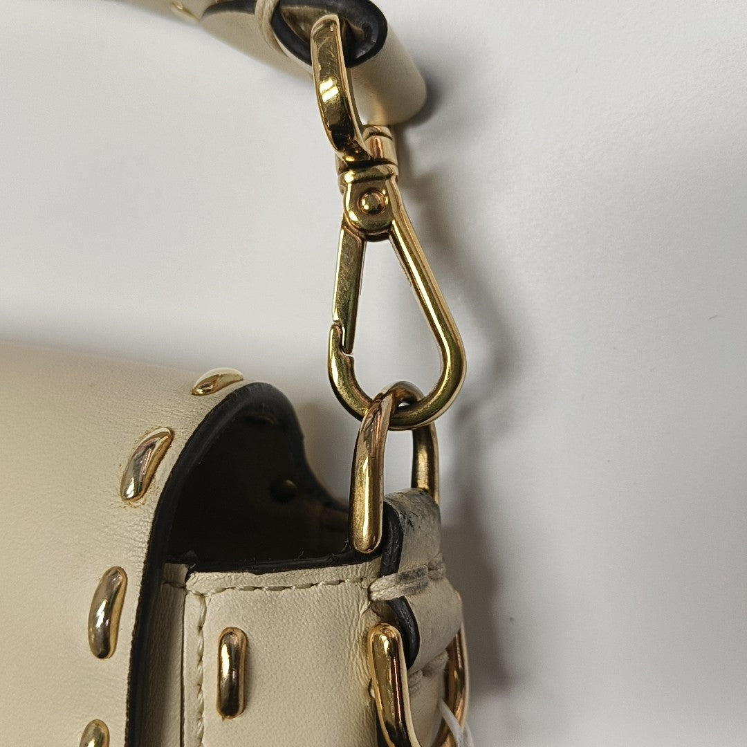 Baguette Medium Calfskin White