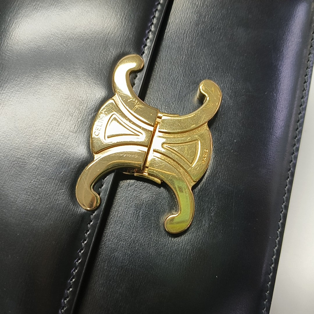 TRIOMPHE Small Calfskin Black