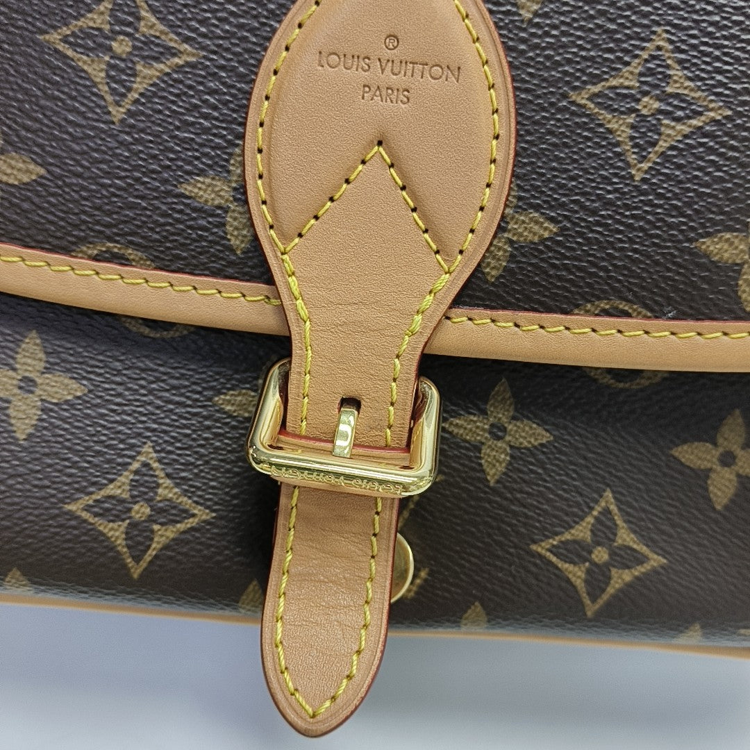 DIANE Monogram Coated Canvas Brown