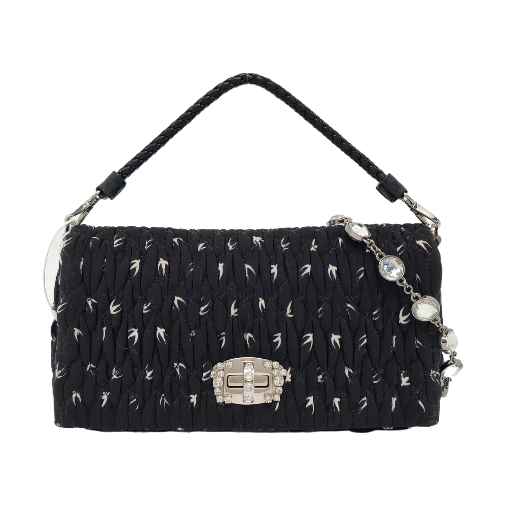 Crystal Quilted Fabric Black