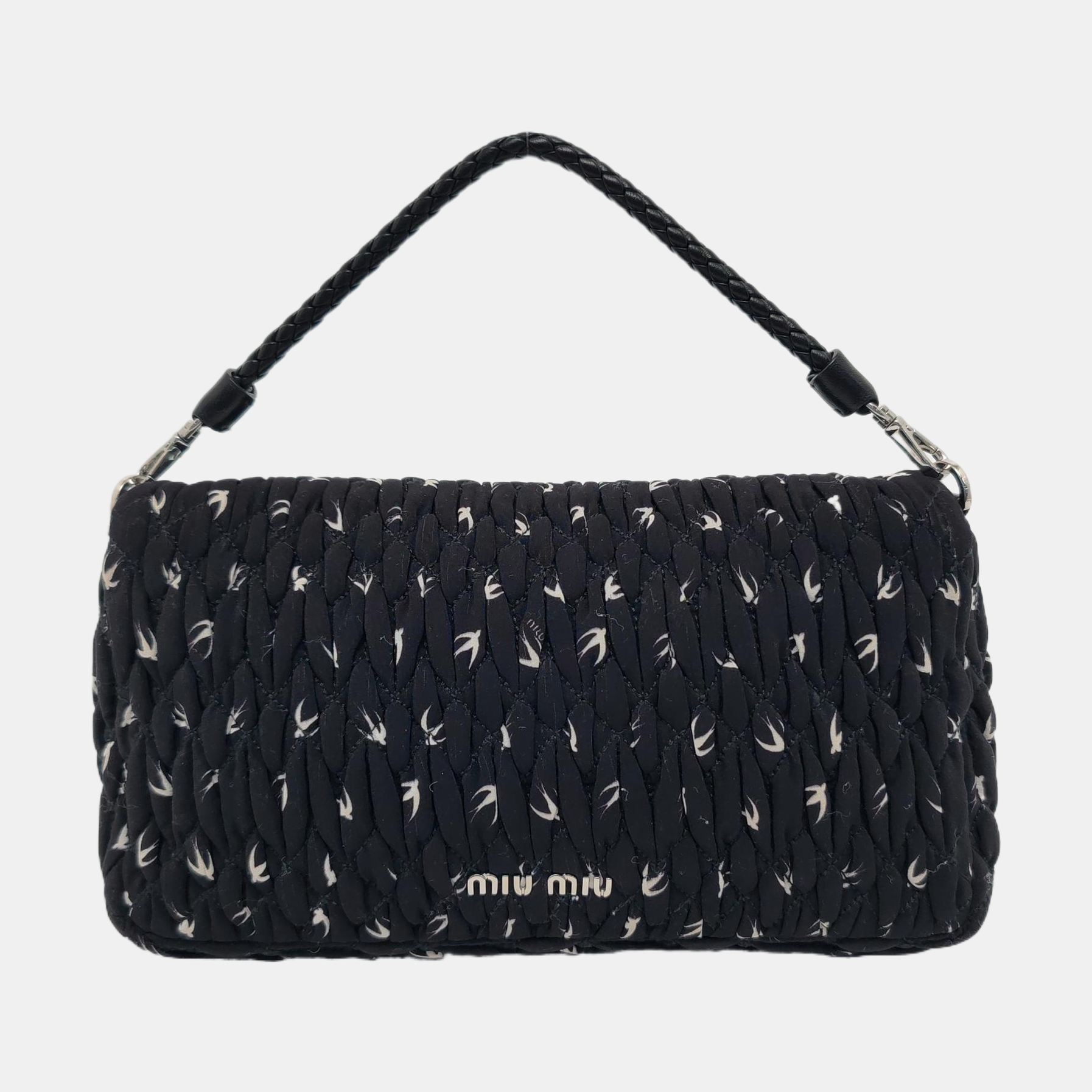 Crystal Quilted Fabric Black