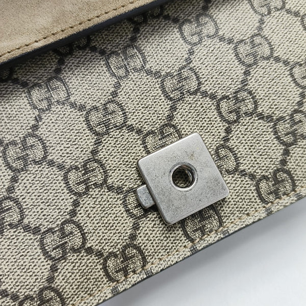 Dionysus Mini Monogram Coated Canvas Beige