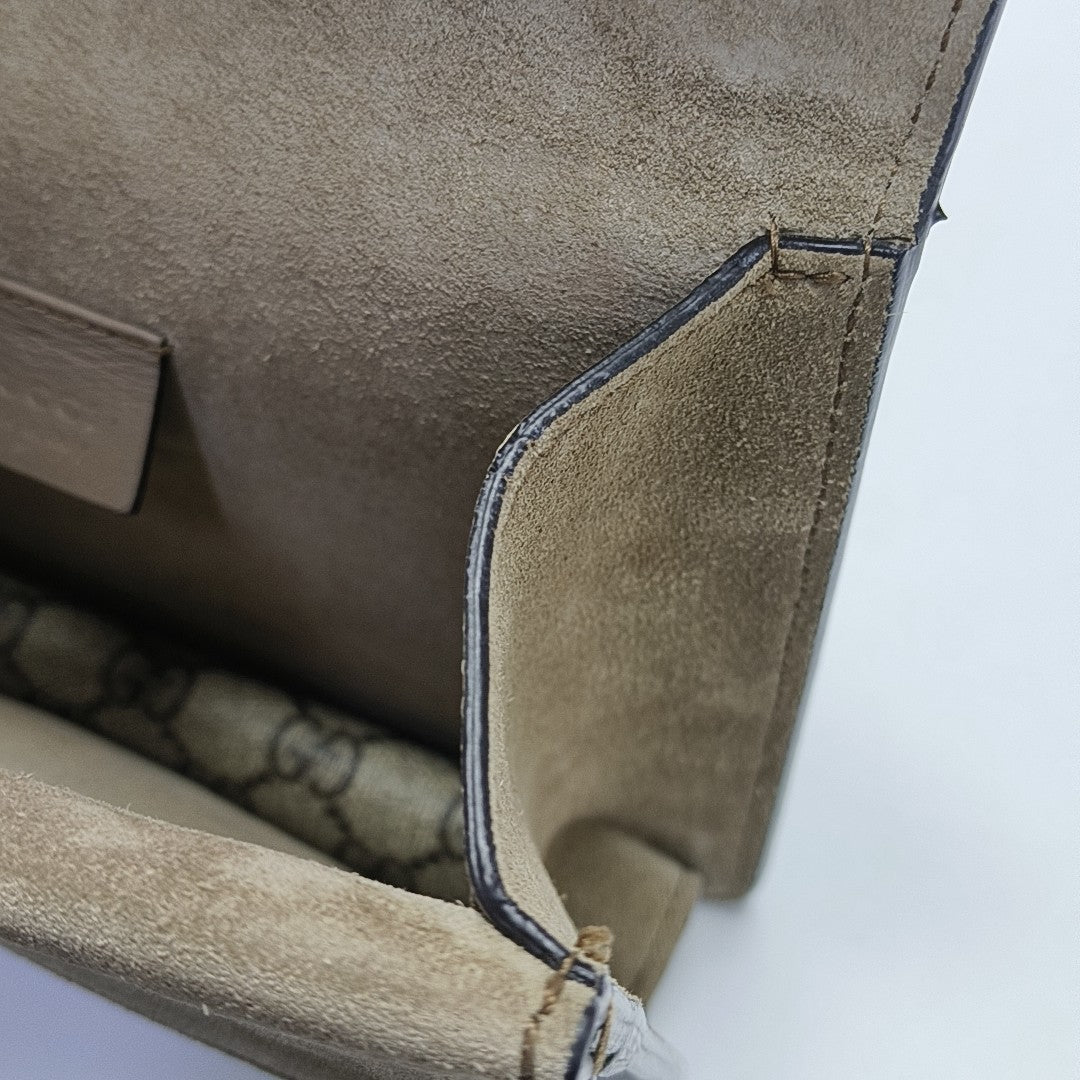 Dionysus Mini Monogram Coated Canvas Beige