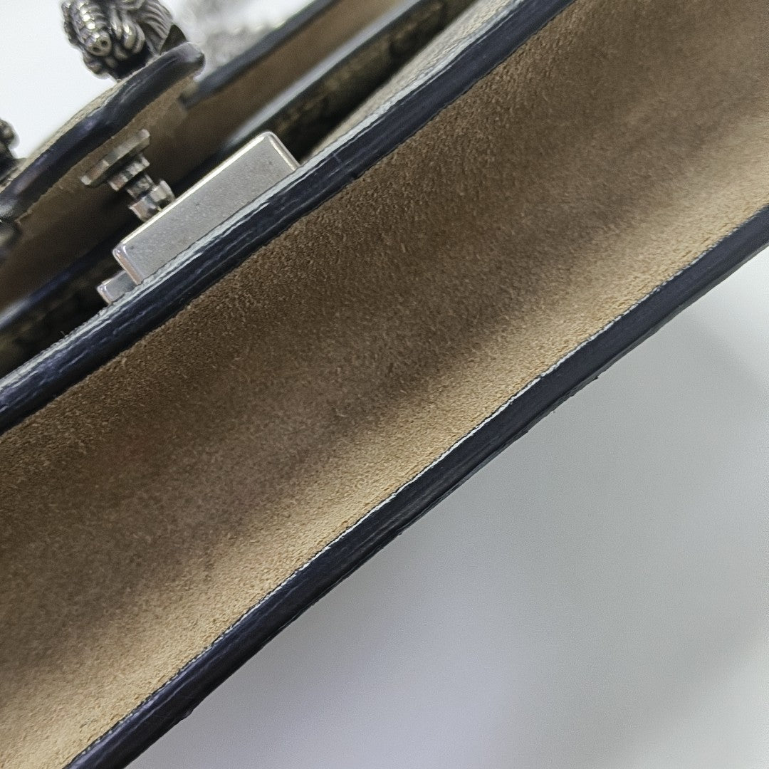 Dionysus Mini Monogram Coated Canvas Beige