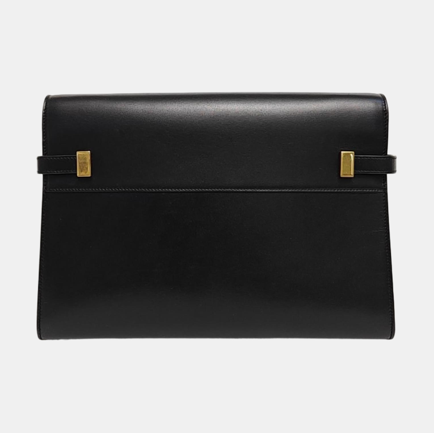 MANHATTAN Medium Calfskin Black