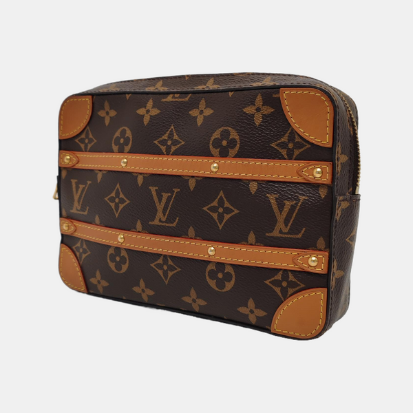 SOFT TRUNK Monogram Coated Canvas Brown