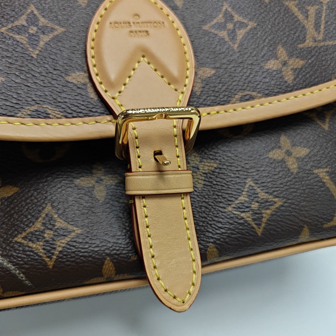DIANE Monogram Coated Canvas Brown