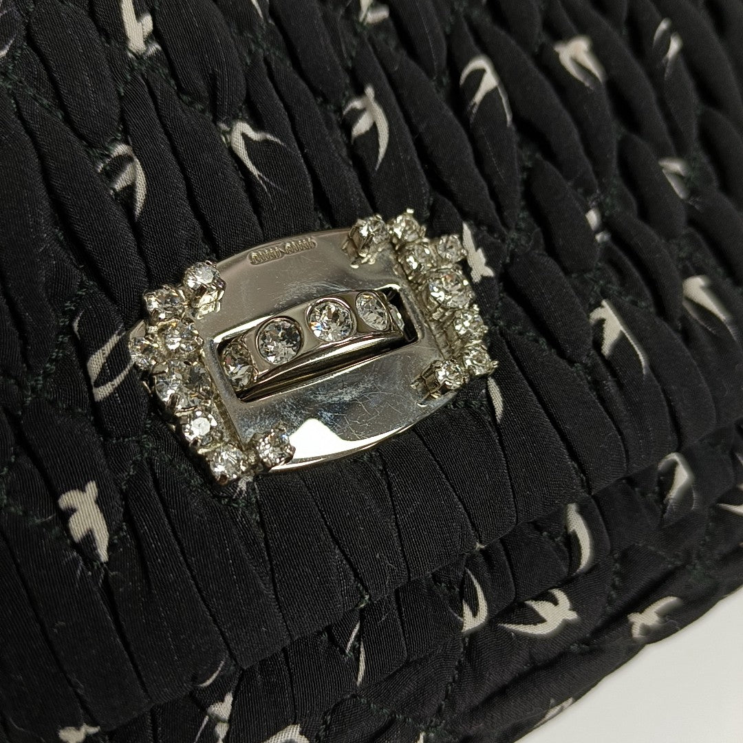 Crystal Quilted Fabric Black
