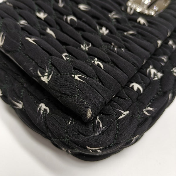 Crystal Quilted Fabric Black
