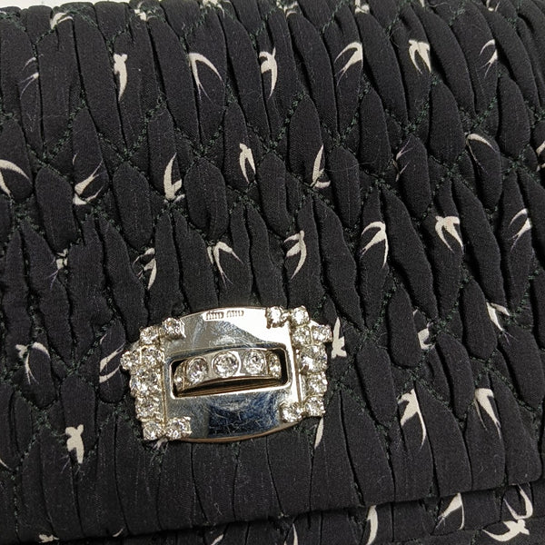 Crystal Quilted Fabric Black